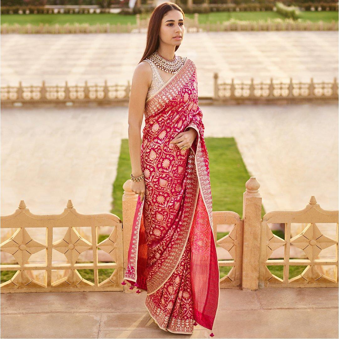 Hand Embroidered Blouse for Silk Sarees – South India Fashion