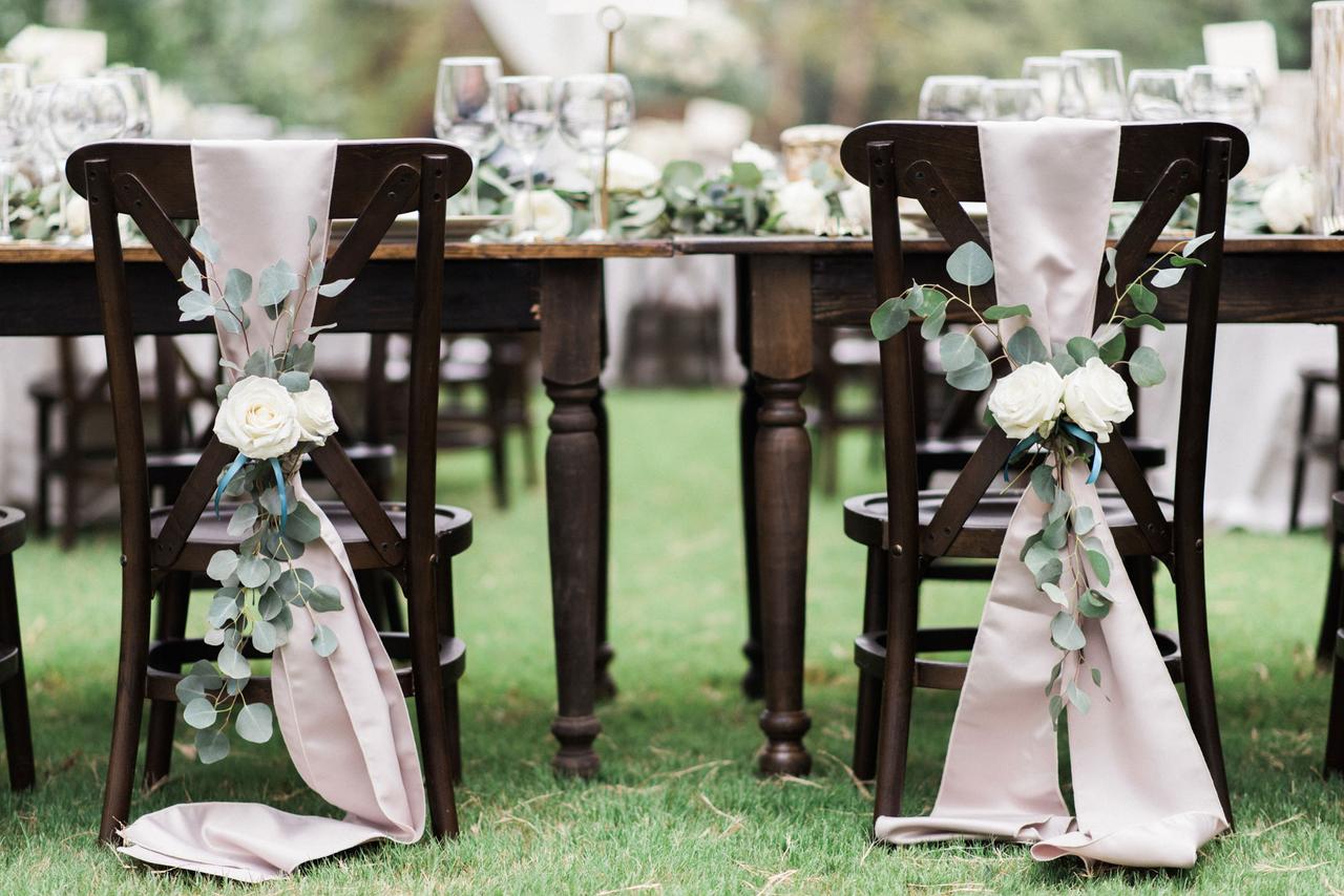 Bride & Groom White Chairs (King + Queen Chairs)