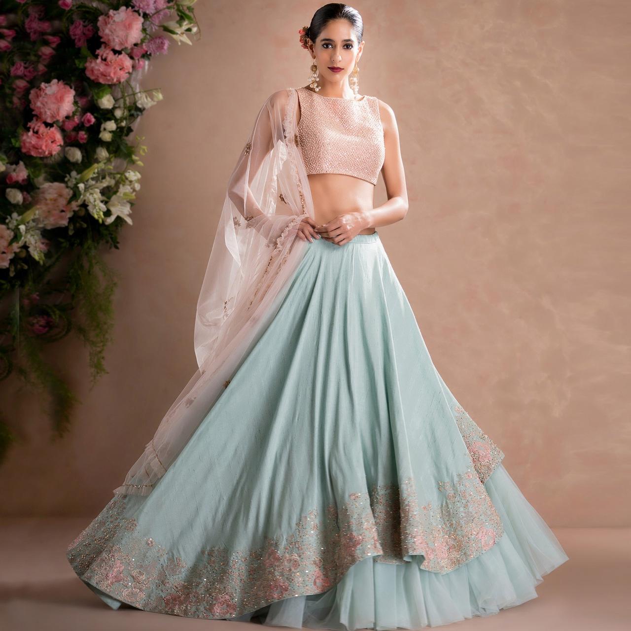 Stellar Light Blue Lehenga Designs Here to Steal Hearts