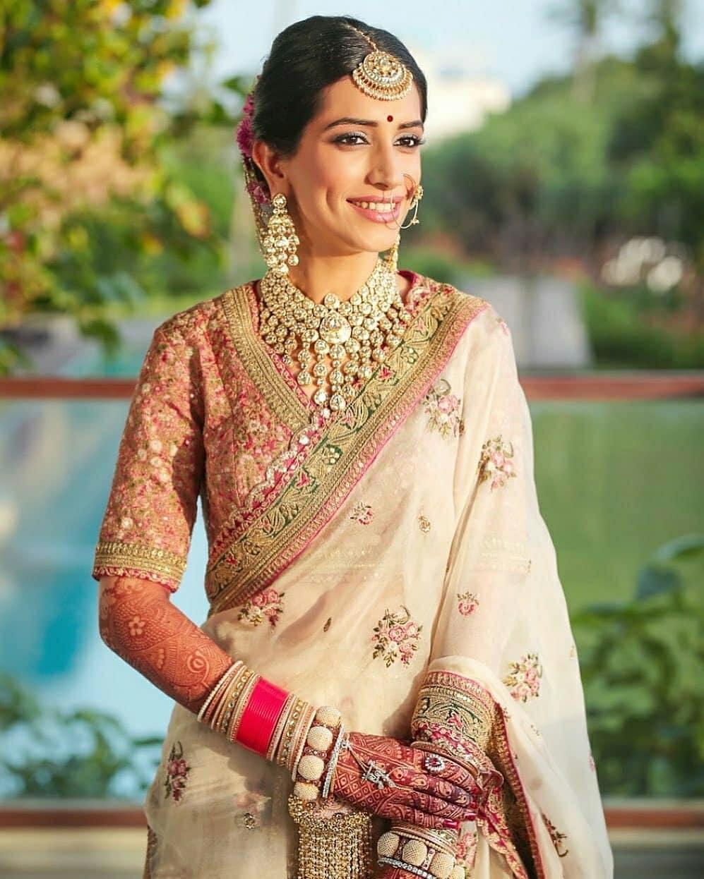 The Most Gorgeous South Indian Lehenga Saree Designs We Spotted! | WedMeGood