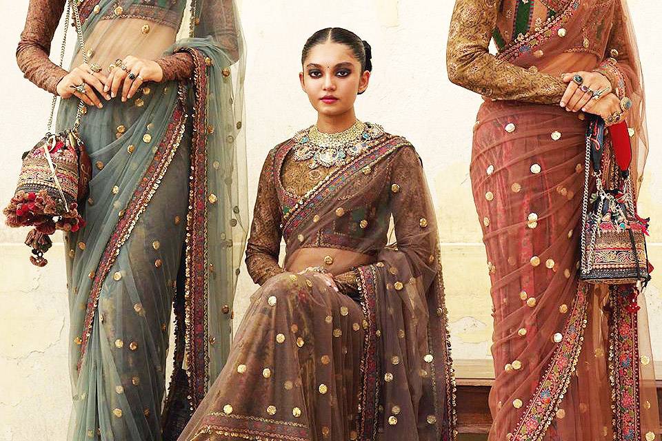 Buy Bollywood Sabyasachi Inspired Green color Fine art silk bridal