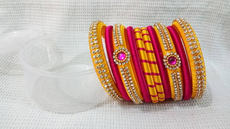 How to prepare hot sale silk thread bangles