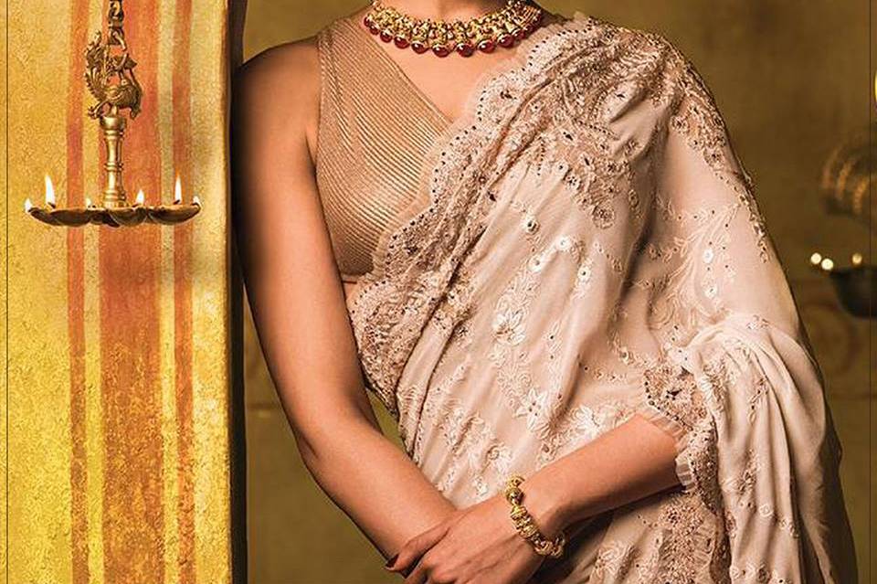 1 Minite Ready To Wear A Demanding Satin Silk Saree With Blouse Piece –  Vrinda Saree