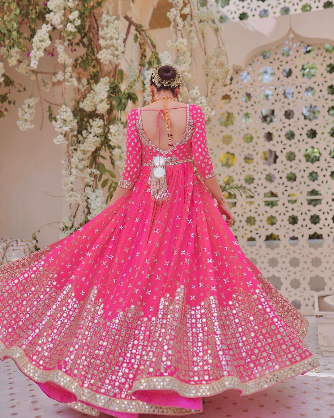 Black Long Anarkali Wedding Gown SRSA332501 – ShreeFashionWear