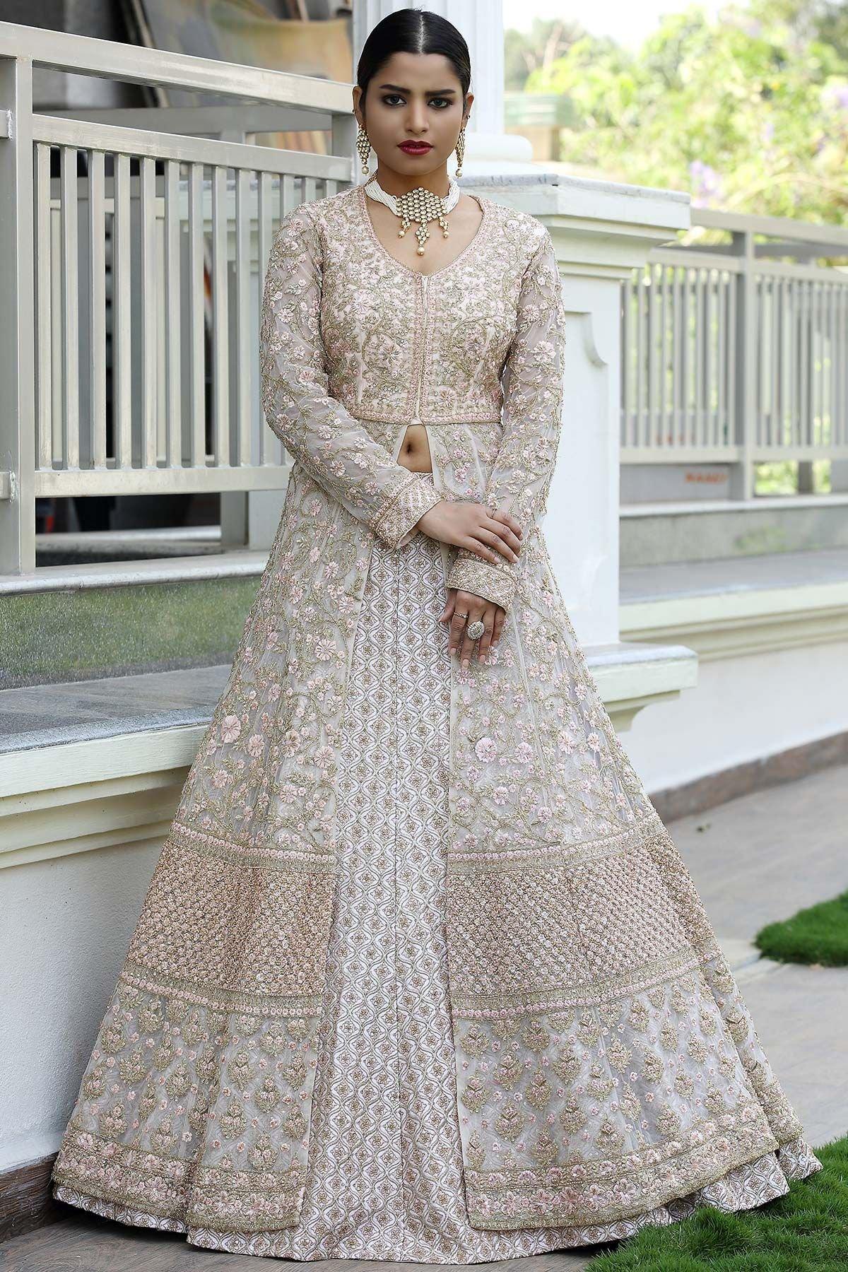 Indian White Gown – Albari Fashion