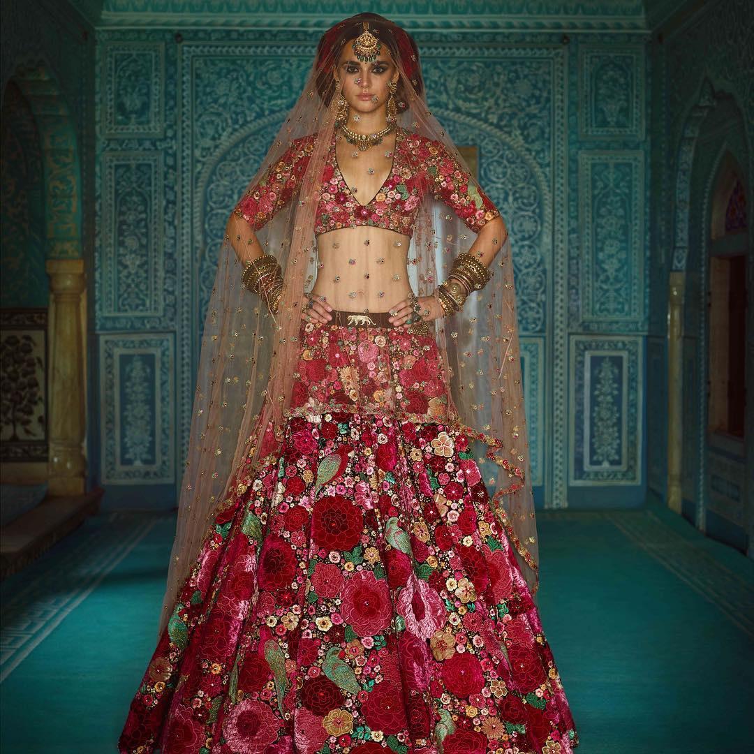 Sabyasachi pink hotsell lehenga price