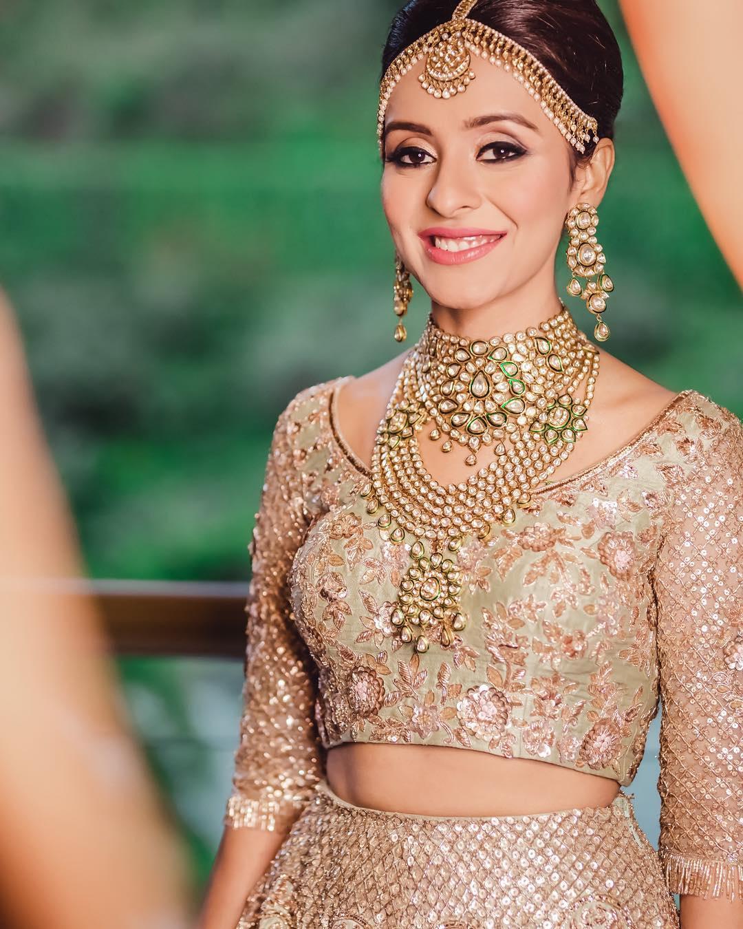 Kundan set for on sale lehenga