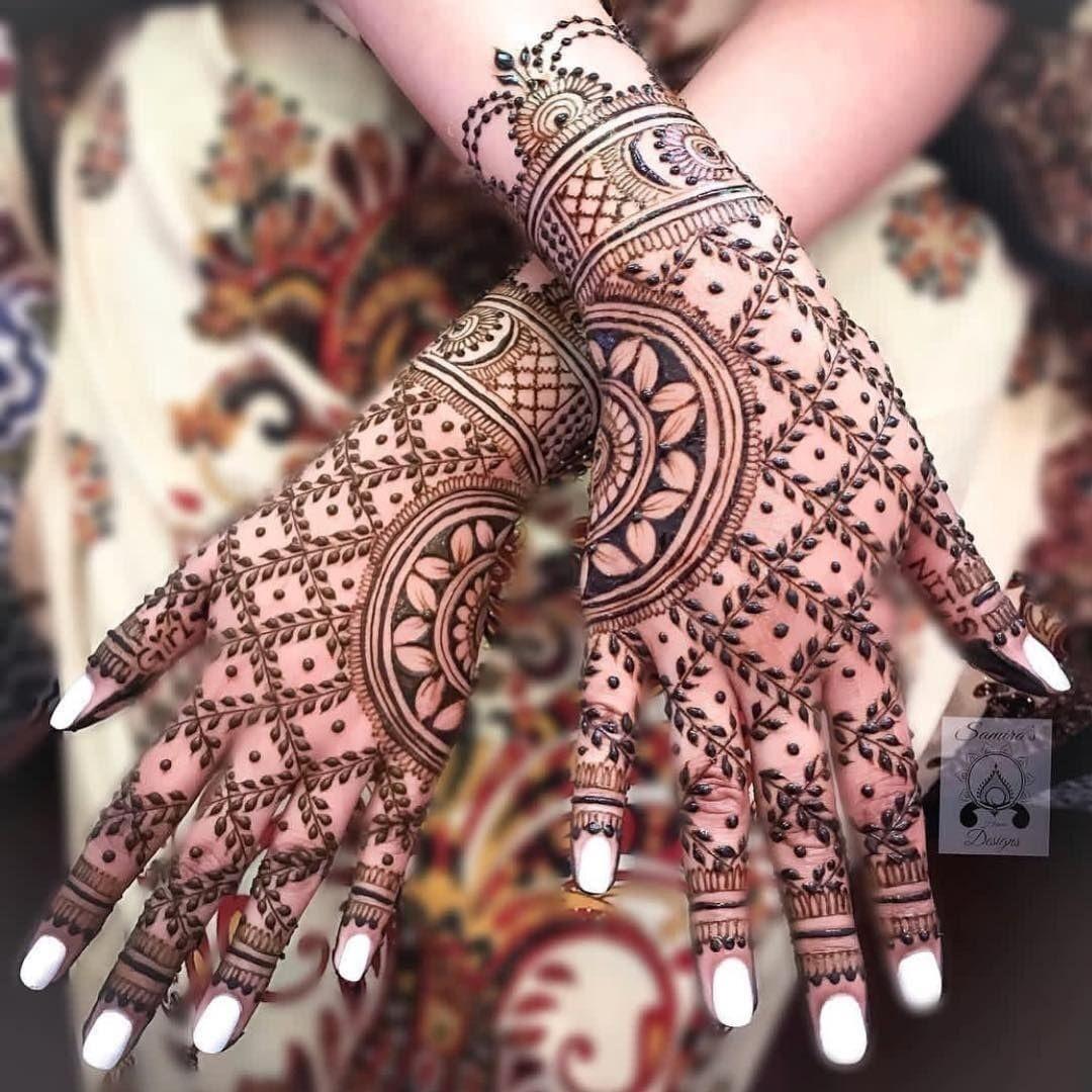 Simple and Easy Gulf Patch henna design for backside - 2022 new design |  Heena Vahid - YouTube