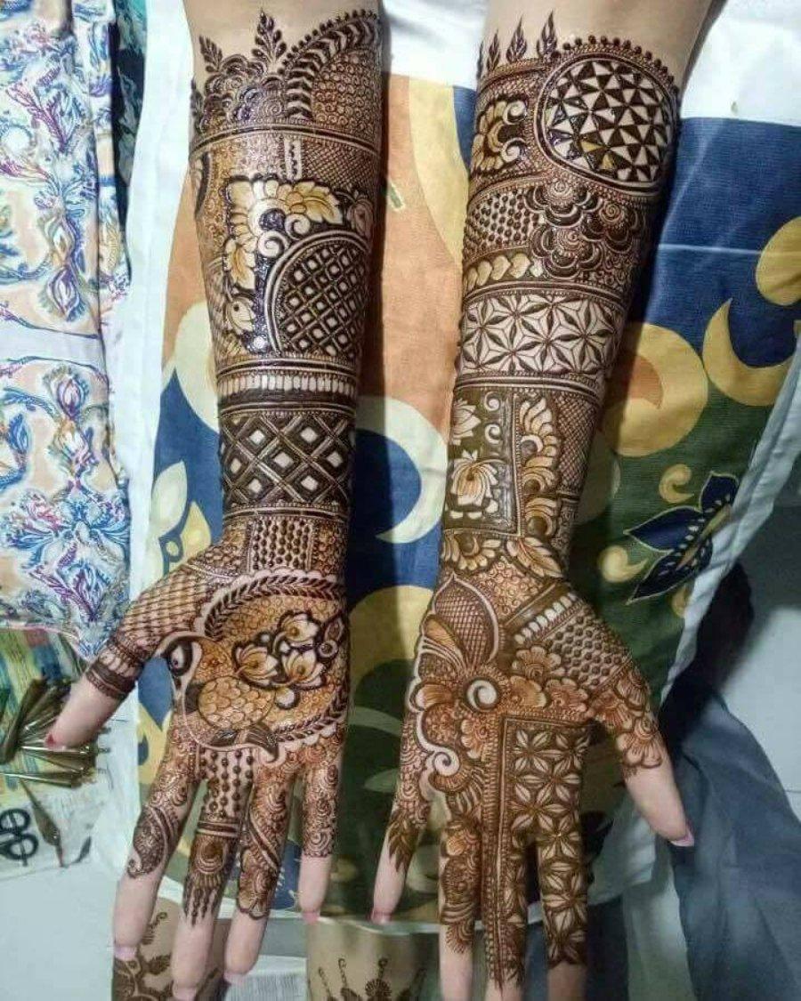 dulha dulhan mehndi designs: दुल्हन के हाथ पैर की मेहंदी लगाने के लिए  लेटेस्ट डिजाइन – newse7live.com