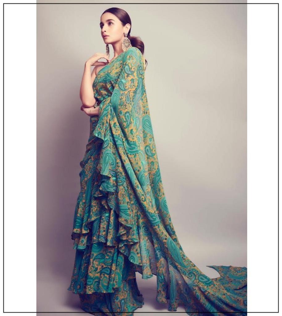 Make a Statement with Ruffle Sarees - Buy Online at Kreeva USA