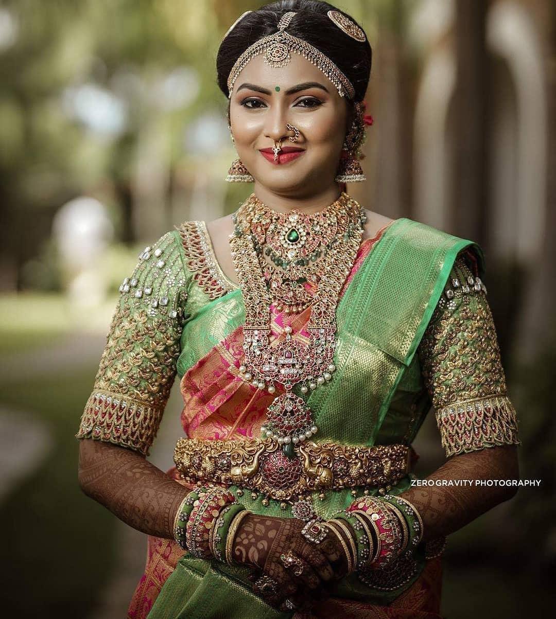 South Indian Bridal Makeup Pictures #SouthIndianBridalMakeup #BridalMakeup  | Indian bridal, Indian bridal wear, Indian wedding outfits