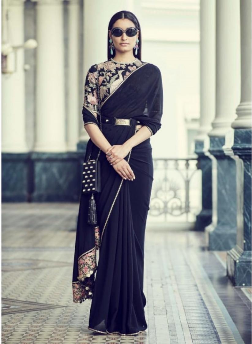 Buy Raw Silk Sari Blouse Sabyasachi Deep Neck Blouse Designer