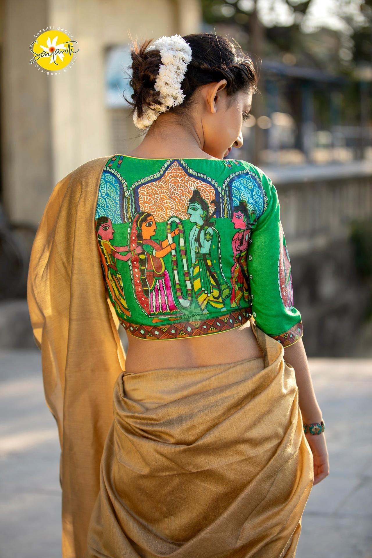 Cotton Saree Blouse Back Neck Designs for Modern & Formal Look - K4 Fashion