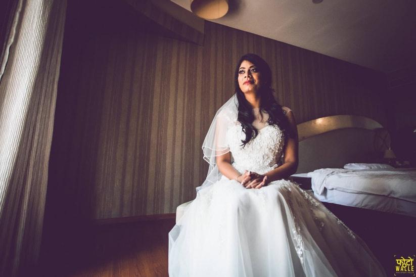 Signature Christian bridal A-line statement gown carried by bride Mari –  Kavani Bridal Wear