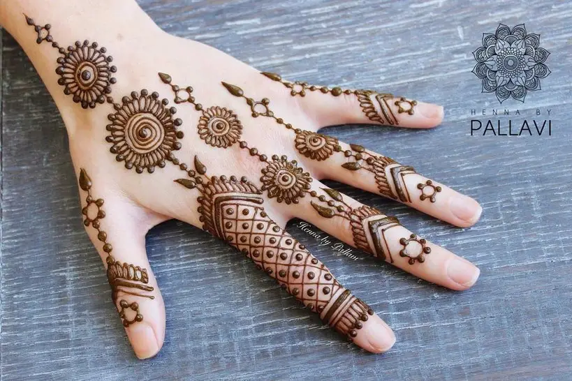 Black Muslim bride showing henna and ring Stock Photo | Adobe Stock