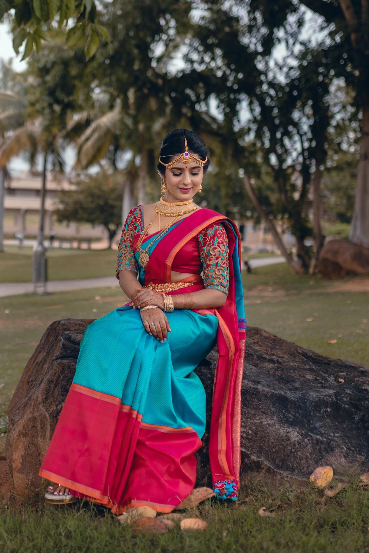 What do you think of #SonaliBendre's colour blocked saree?! Yay or nay?  #Paperazzi … | Long blouse designs, Designer saree blouse patterns,  Designer blouse patterns