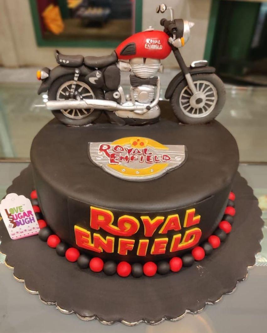 9987 bike cake lovesugardoughindore enfield