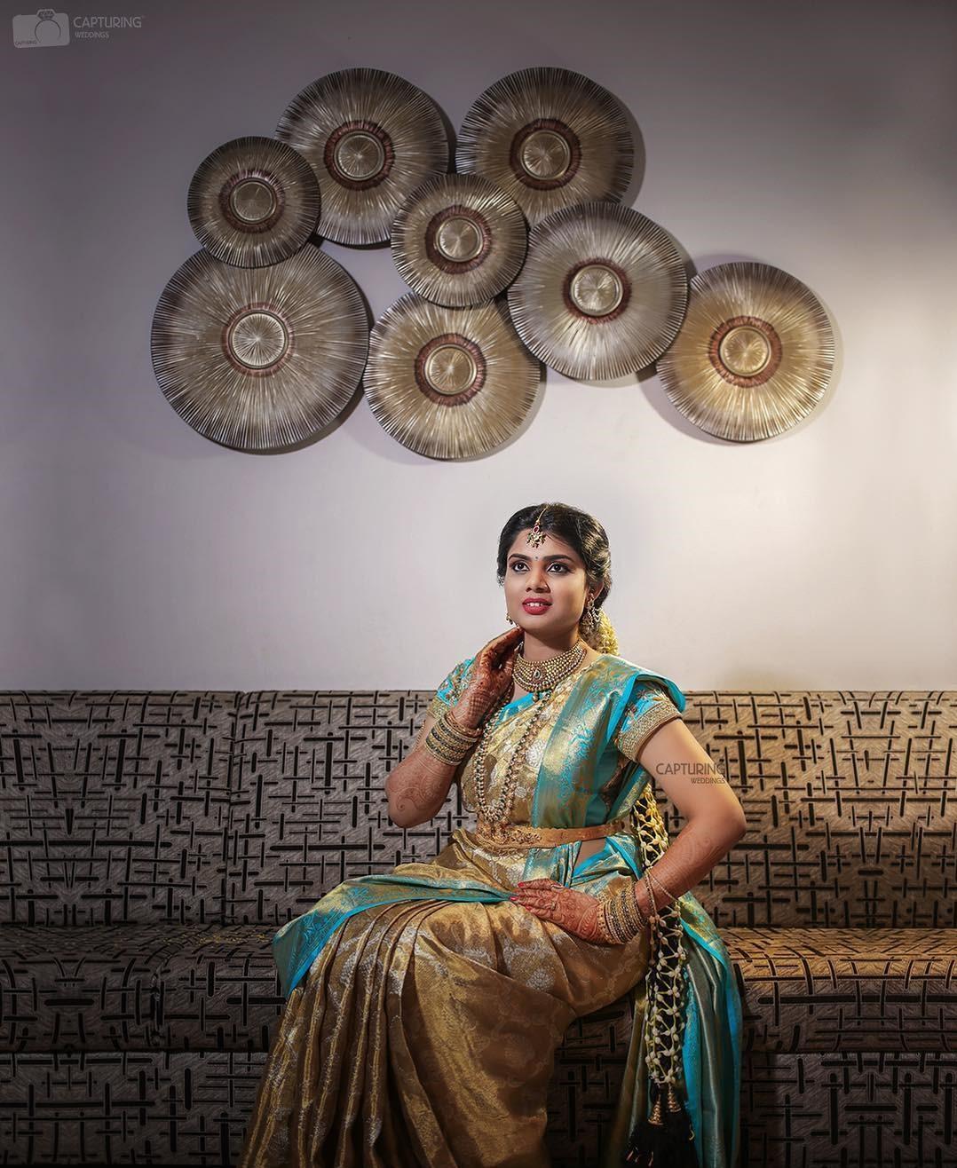 Brides Who Wore Kanjeevarams in Unique & Offbeat Colors | Bridal sarees  south indian, Indian bridal fashion, South indian bride saree