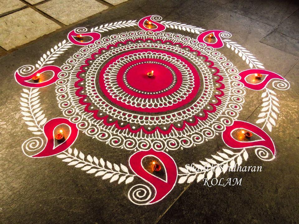 Rangoli design by Shanthi Sridharan Kolam