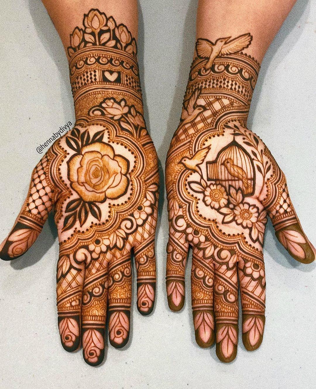 Garden inspired Mehndi Design