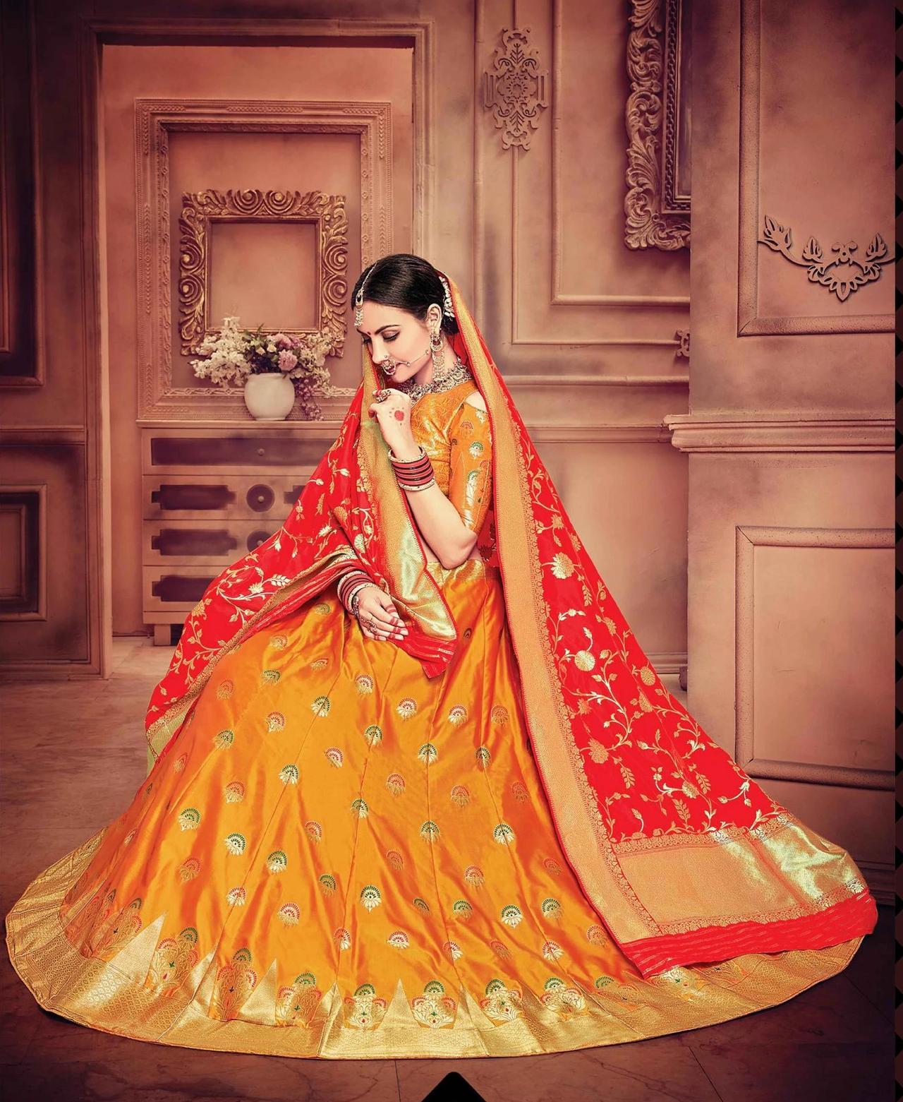 Red and Golden Lehenga Kameez for Pakistani Bridal Wear – Nameera by Farooq-sgquangbinhtourist.com.vn