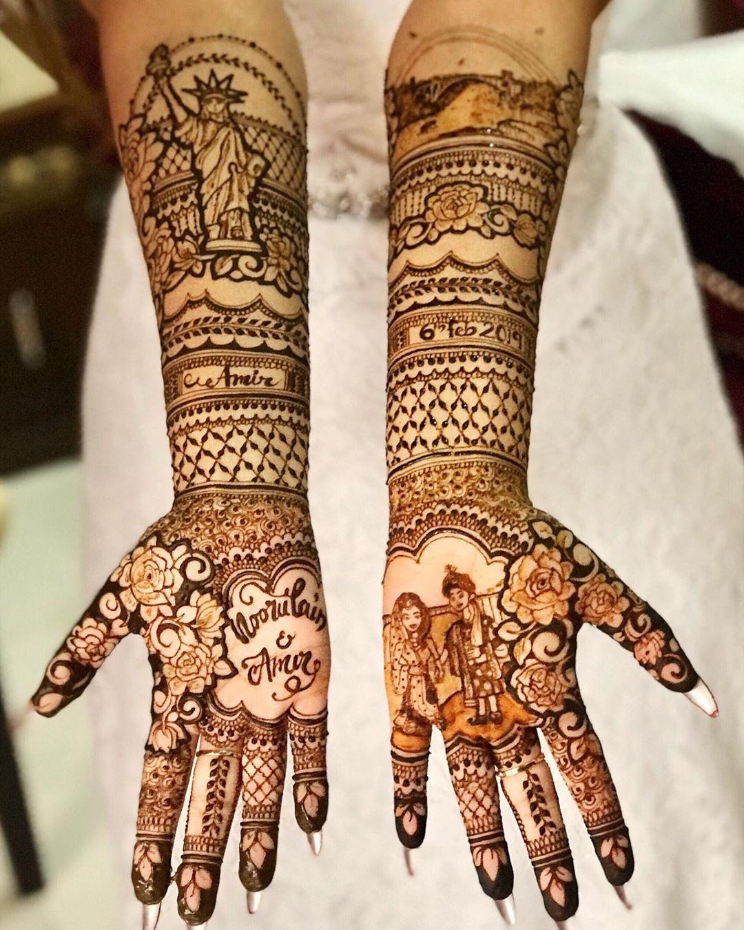 easy bridal mehndi design