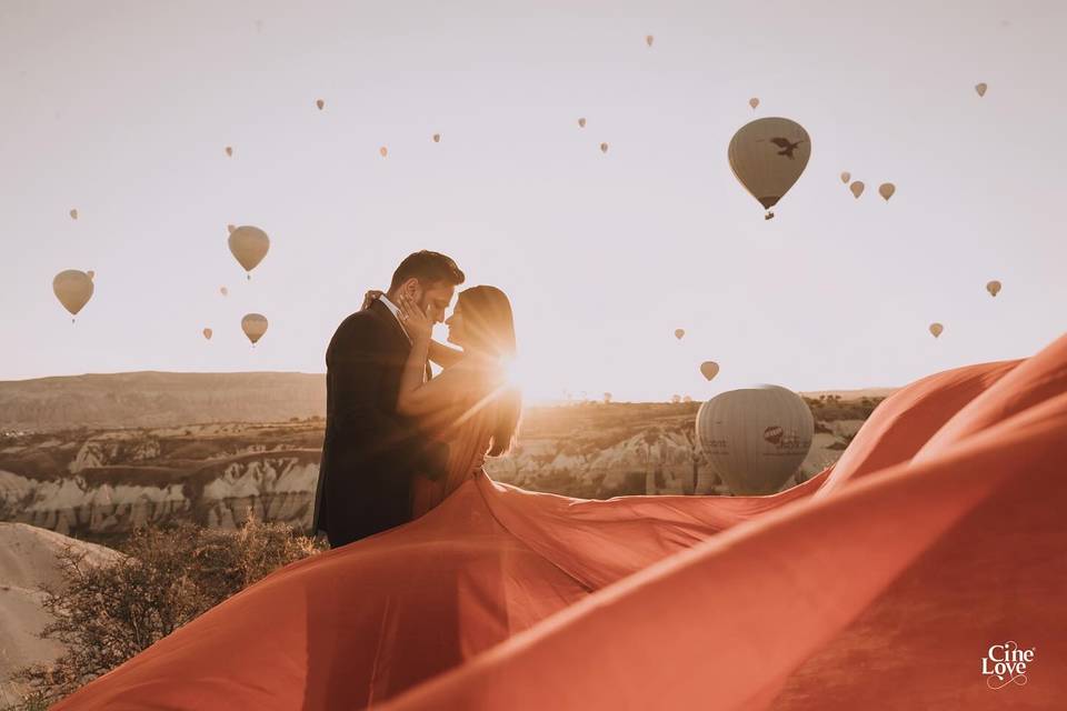 A Newlywed Couple Poses Near The Sea - Stock Video | Motion Array