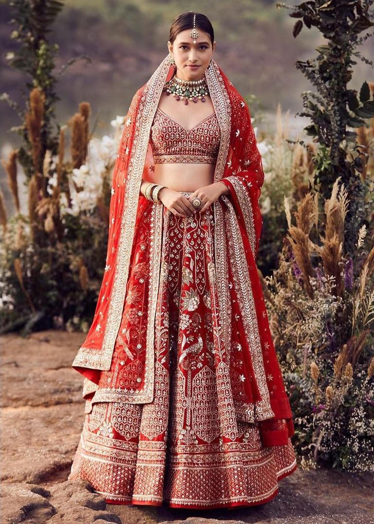 Anita Dongre - Our designs evolve from the gifts of nature, inspired by the  natural beauty of Rajasthan. Pictured here: Kanishka Lehenga Exclusively  available at select Anita Dongre Bridal Couture Stores: Mumbai -