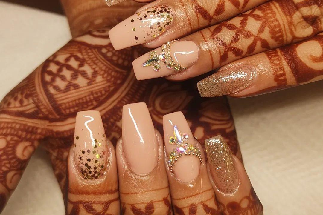 Indian wedding nail inspo for #bridesoftiktok and #bridesmaids #weddin... |  TikTok
