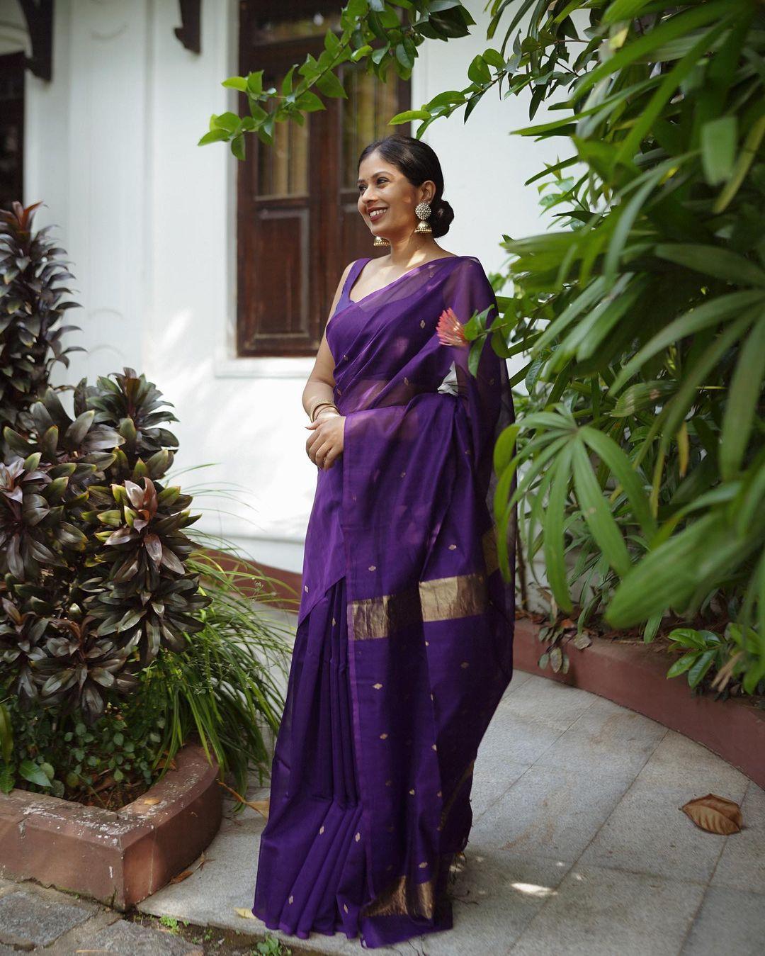 Image of Indian traditional Beautiful Woman Wearing an traditional Saree  And Posing On The Outdoor With a Smile Face-LS682959-Picxy