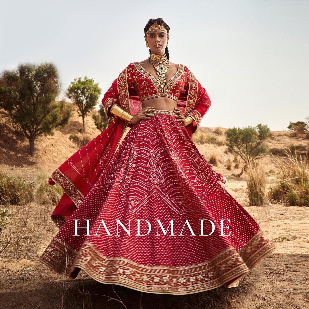 Fluffy bridal clearance lehenga