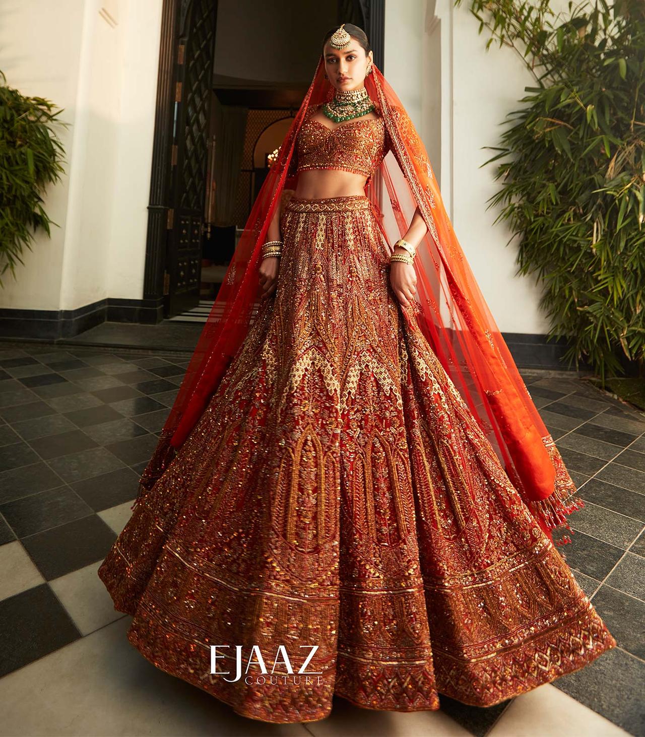 Brocade indian wedding dresses best sale