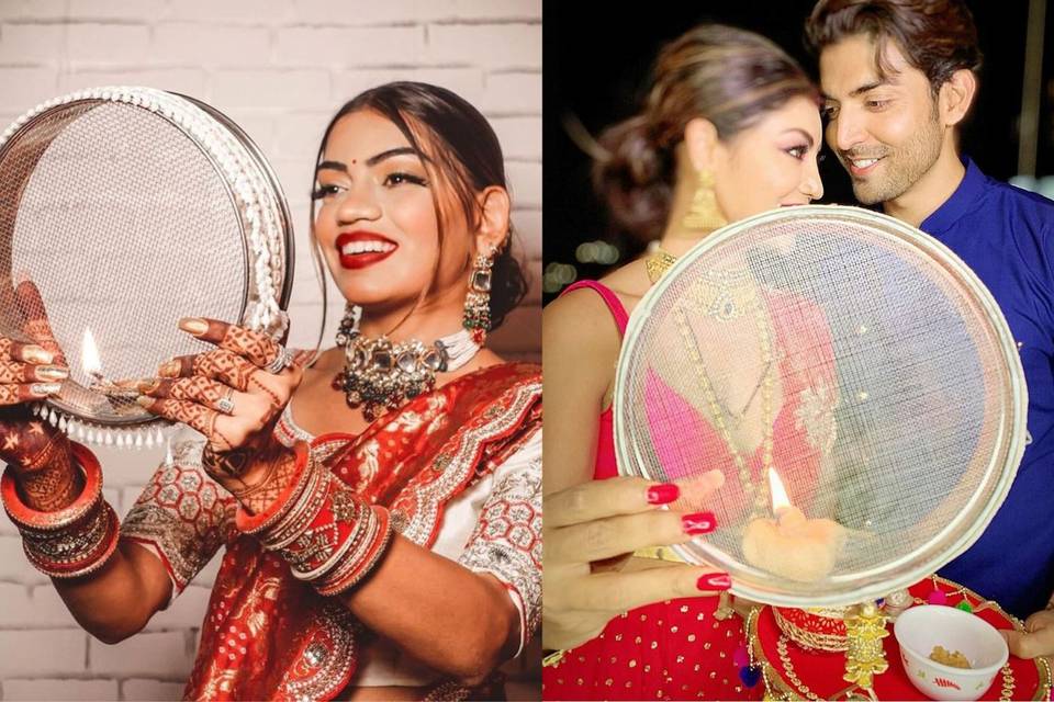 Married women pose for a selfie during the Karva Chauth celebrations in  Jalandhar - Photogallery