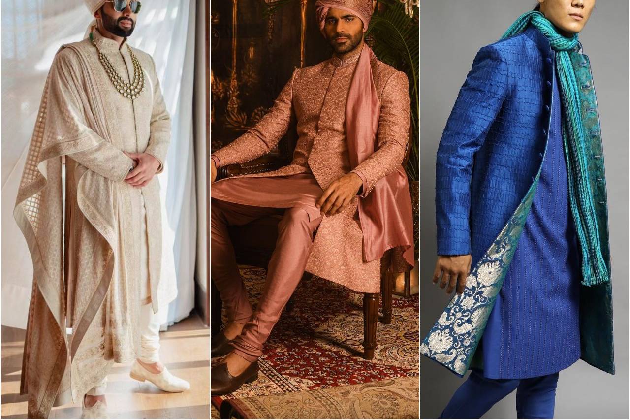 Wedding Sherwani Designs For Mehndi In 2024-2025 | Men stylish dress, Groom  dress men, Wedding sherwani