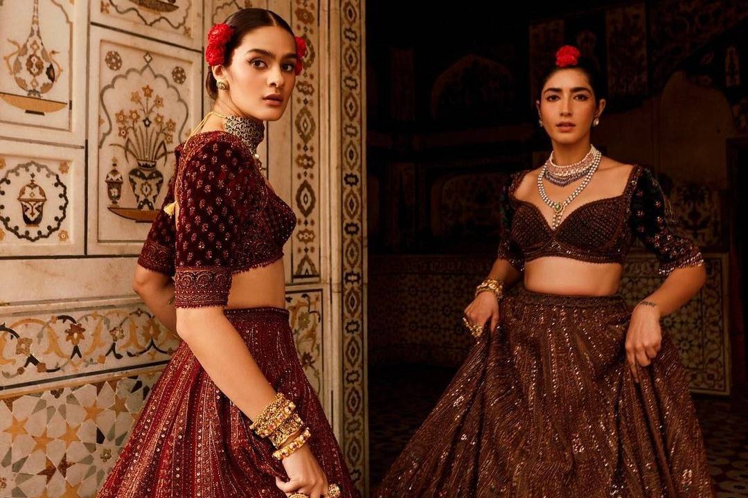 Which colour lehenga is worn in a night wedding? - Quora