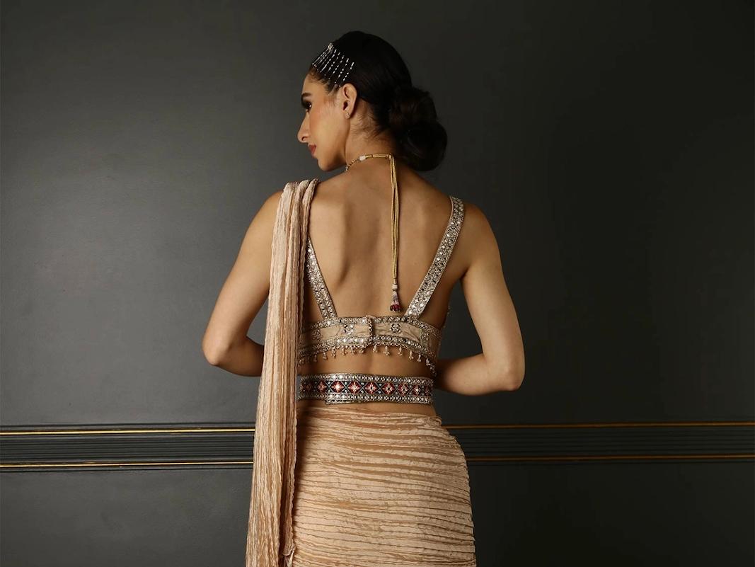 Backless - Saree with Gorgeous Backless Blouse