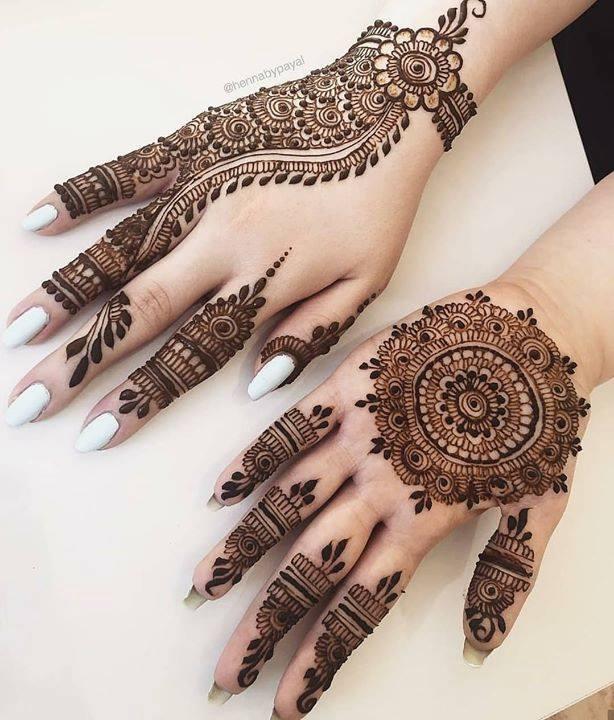 Arabic Mehndi Designs on front and back side of hand | New Fashion Design