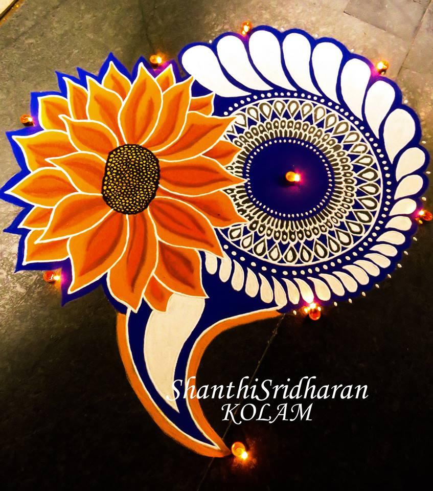 How to draw BEAUTIFUL ROSE FLOWER Rangoli Designs with colours || Creative  Muggulu || Unique Kolam!… | Flower drawing design, Rangoli designs flower,  Flower rangoli
