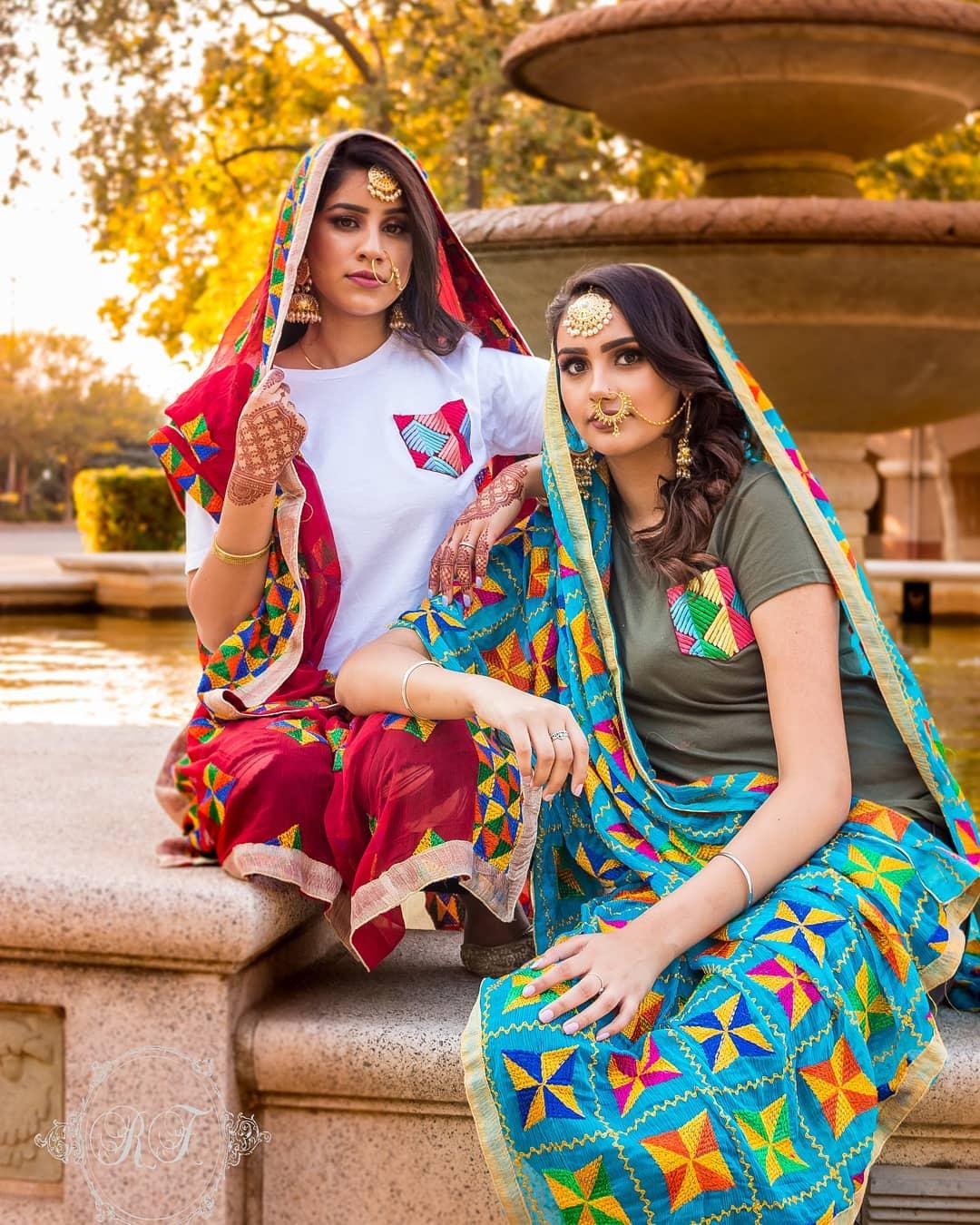 Don The Phulkari Dupatta For Your 'Punjaban' Pre-Wedding Shoot