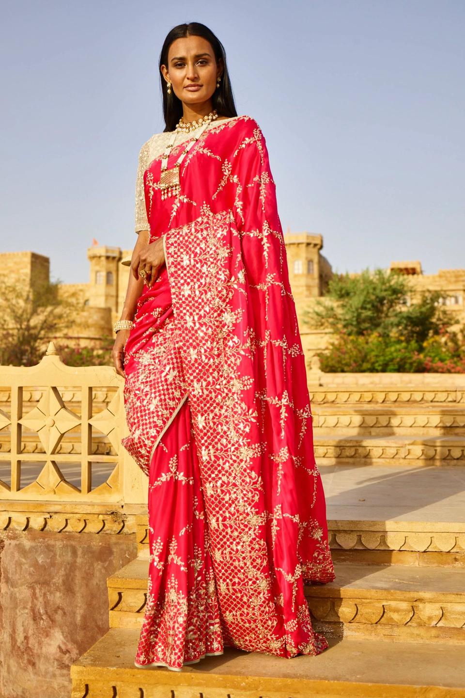 Sitara Yellow Gota Patti Saree