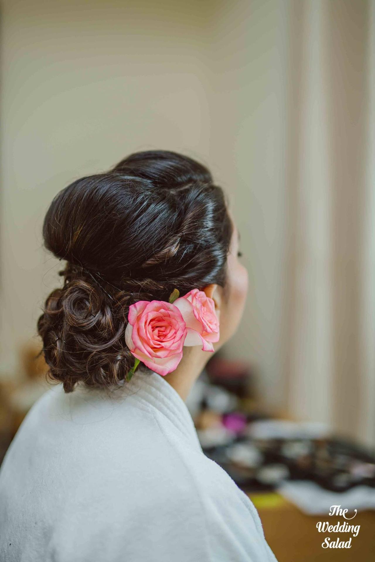 Hairstyle Ideas For The Brides Who Love Wearing Roses | Threads - WeRIndia
