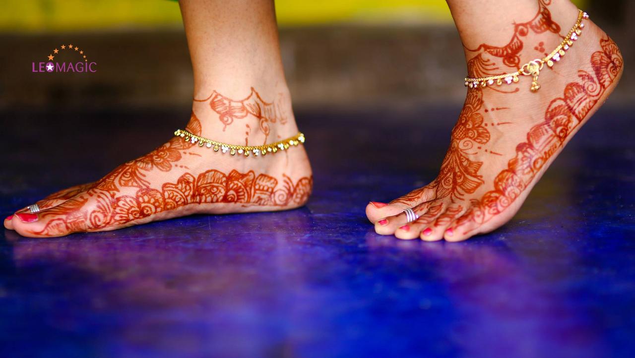 Simple Anklet feet mehndi design || Easy mehndi design for leg || - YouTube