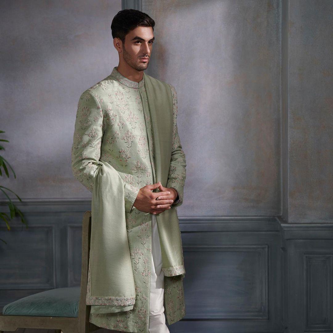 Mens Indian Latest Design for Cream Indo Western Sherwani Groom Wedding  Party Wear Engagement Function Occasion Ethnic Dress - Etsy