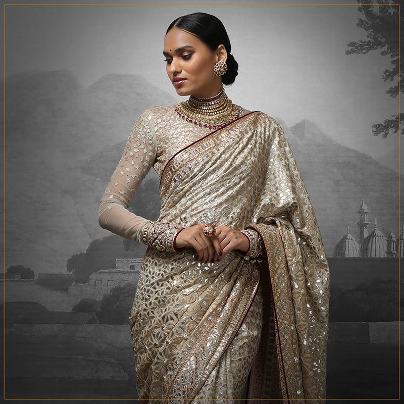 Fancy sarees for outlet bride