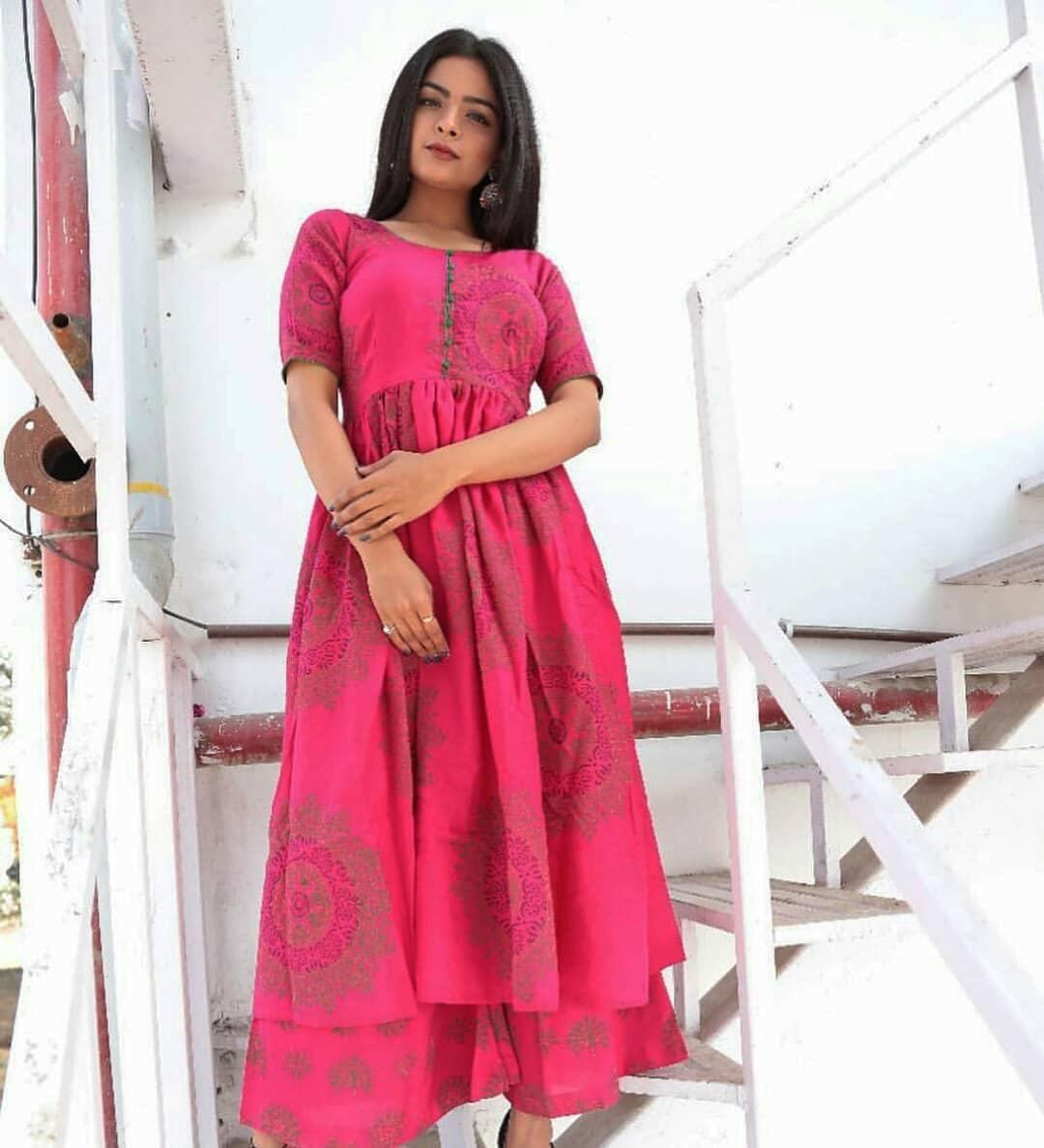 Vihaarna• ®️ on Instagram: “Flaunt in purple mirror work on neck with boat  neck style #ordernow Price - DM Fab… | Salwar designs, Churidhar designs,  Stylish dresses