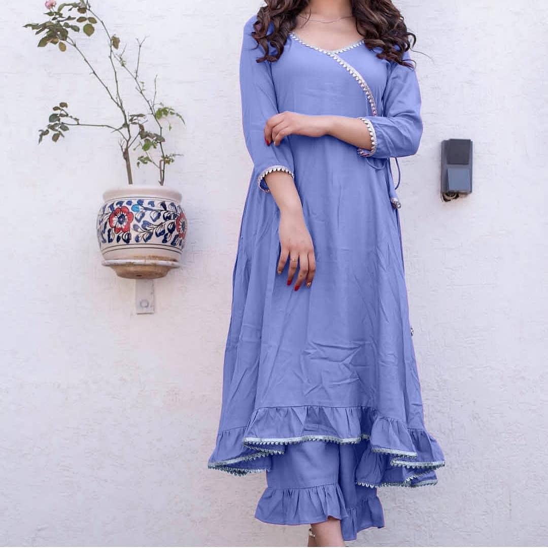 Buy ANUSHIL Check Style Stylish Kurti - Lurex Weave Designer Kurti, Kurti  for Women - Kurti for Girls(Colours-Blue, Size-L) Online at Best Prices in  India - JioMart.