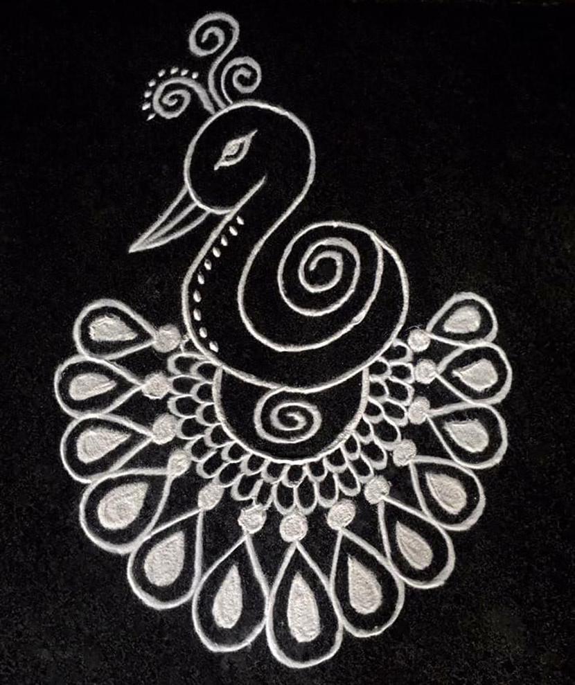 52719 how to make rangoli designs step by step shanthi sridharan peacock