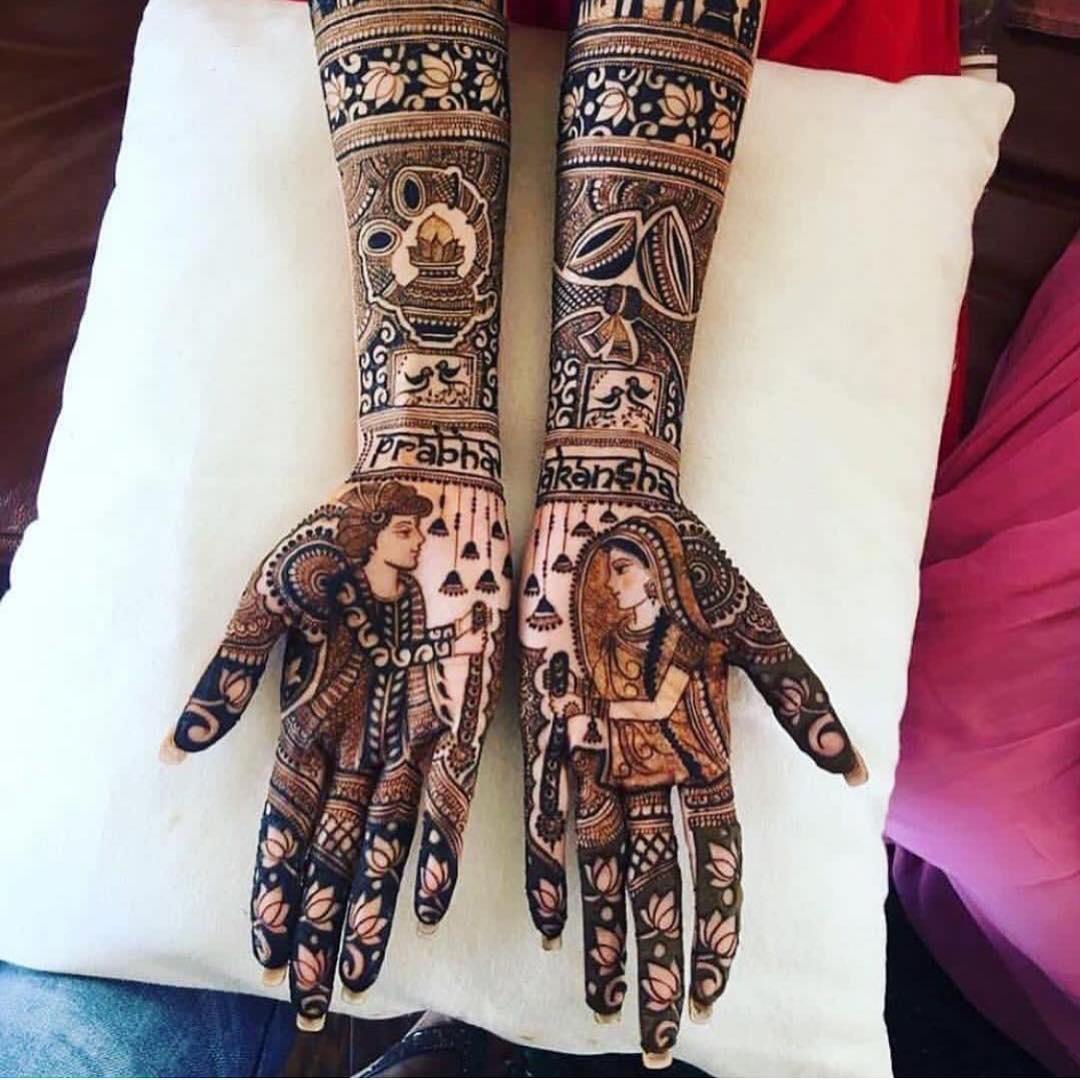 Buy The traditional dulha dulhan mehndi design online from Divya Mehndi  Artist