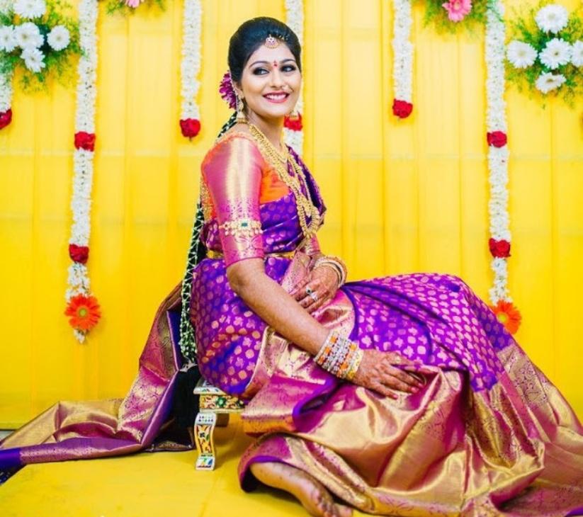 Aggregate 151+ purple colour saree photos super hot - noithatsi.vn