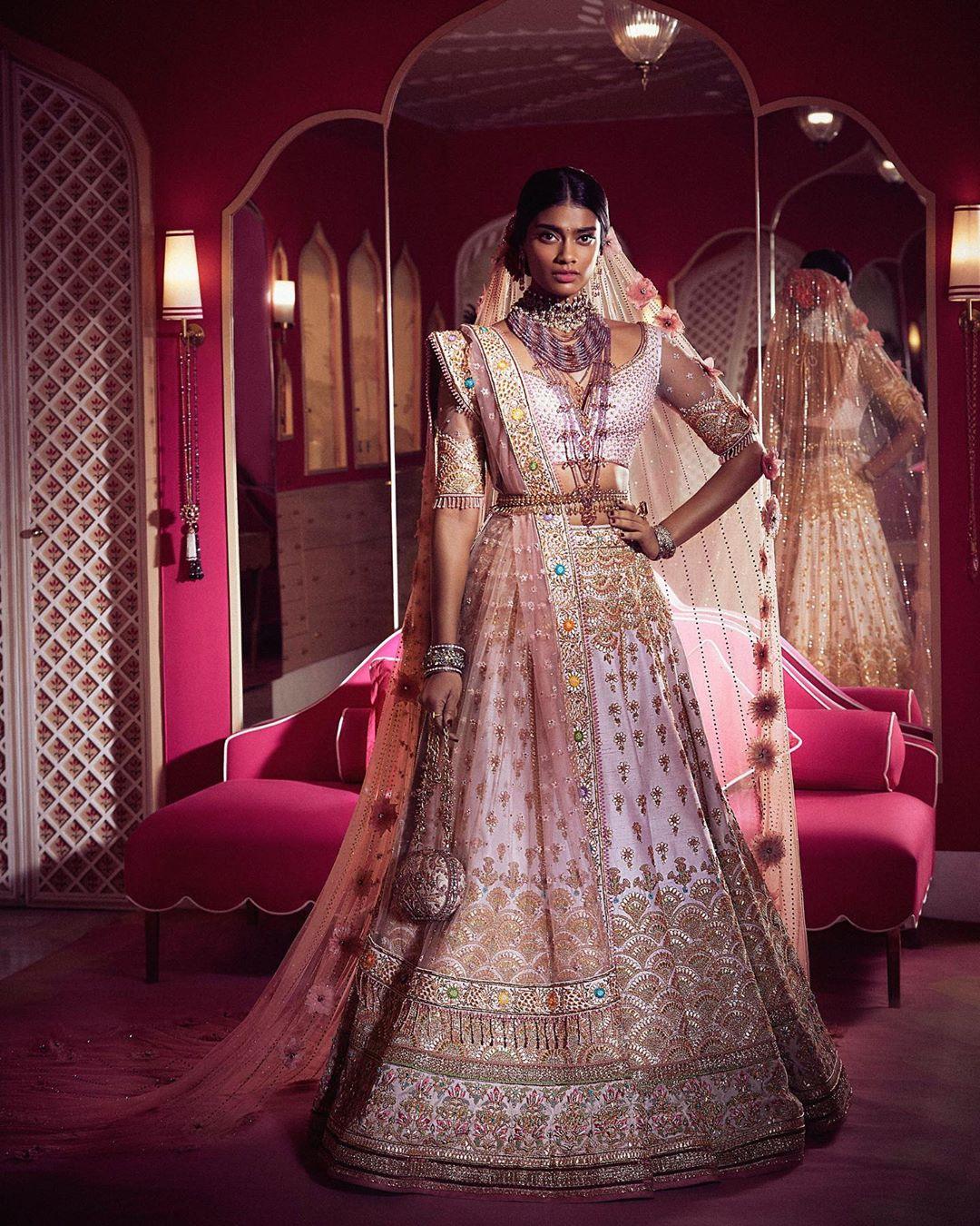 Brocade hotsell bridal lehenga